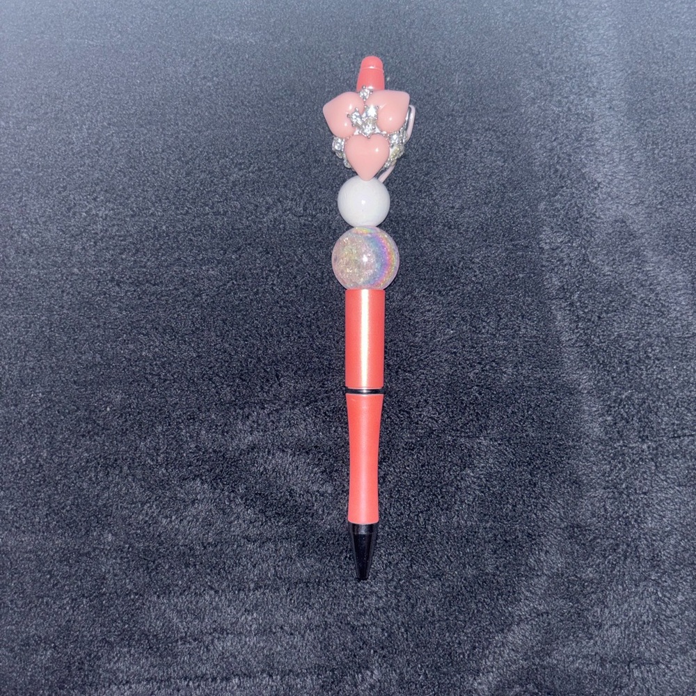 Pink and White Decorative Pen